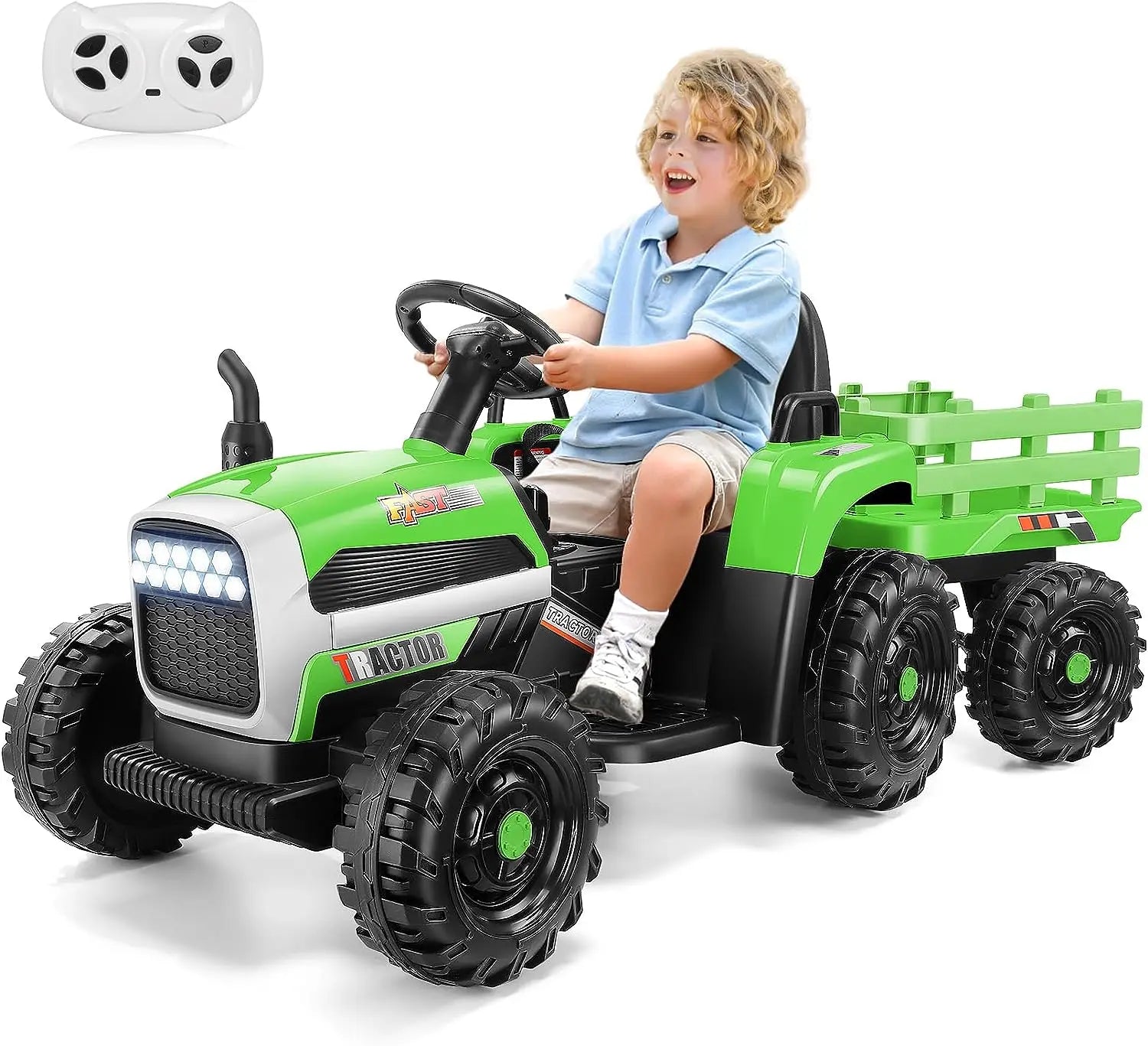 12V Electric Ride on Tractor w/ Parent Remote for Kids childrensterritory
