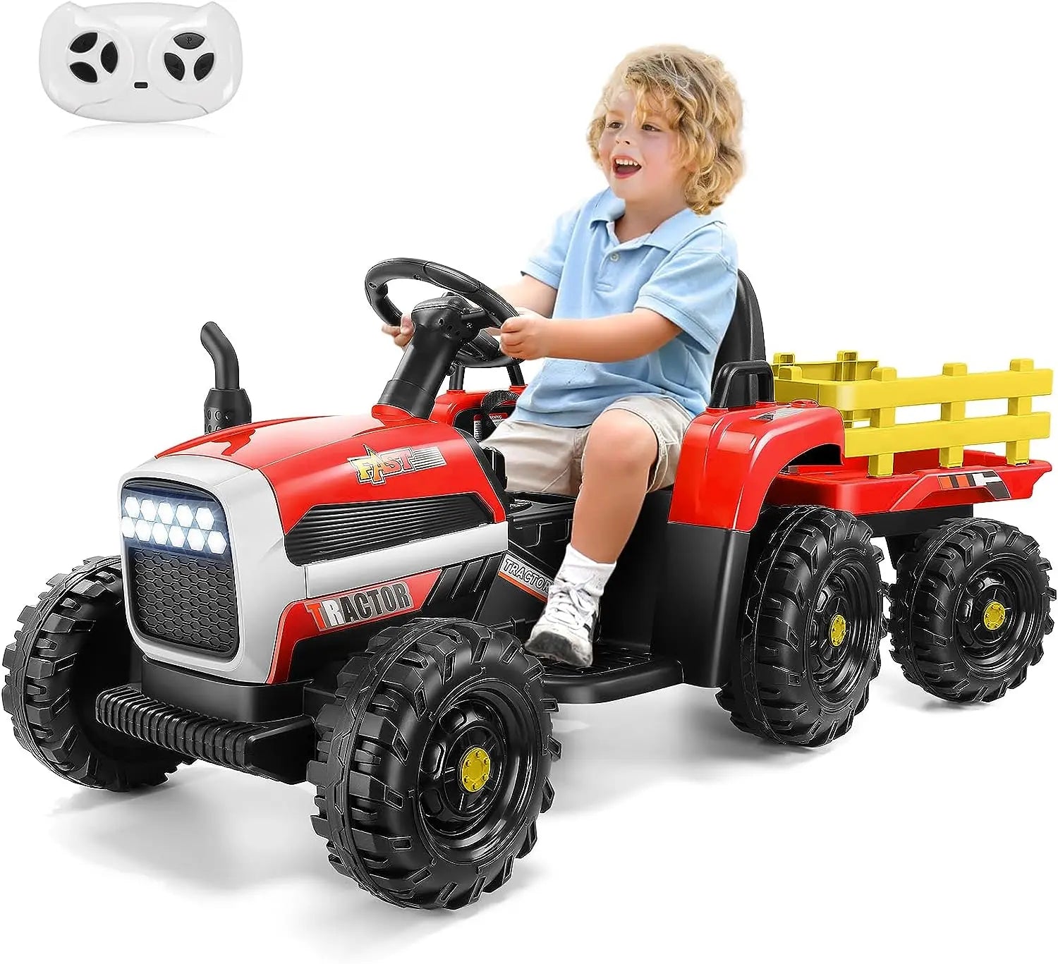 12V Electric Ride on Tractor w/ Parent Remote for Kids childrensterritory