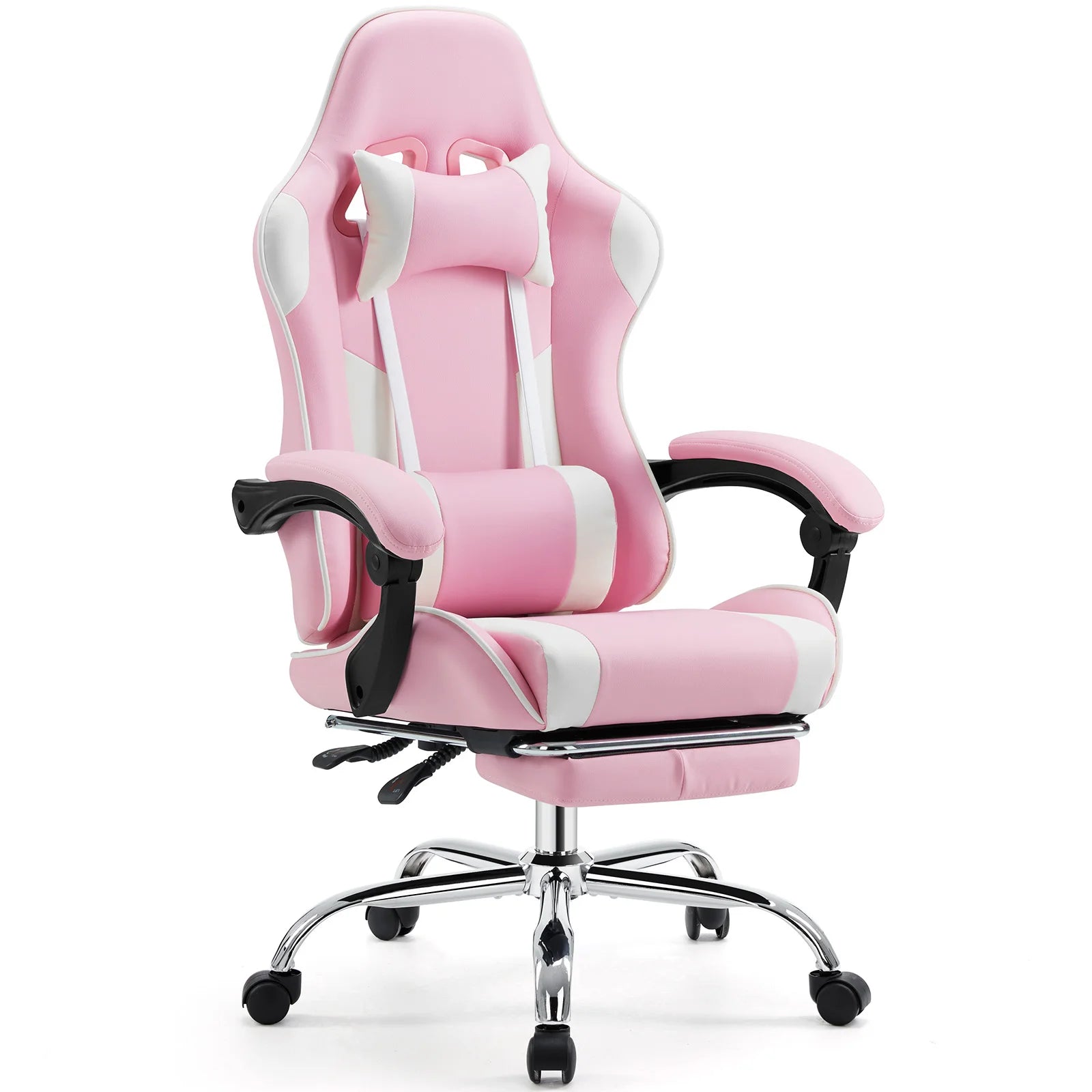 Adjustable Swivel Gaming Chair with Headrest and Spine Support childrensterritory