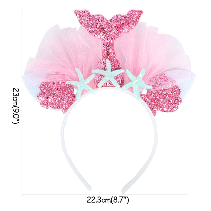 Mermaid Tail Party Headband Photo Props for Girls childrensterritory