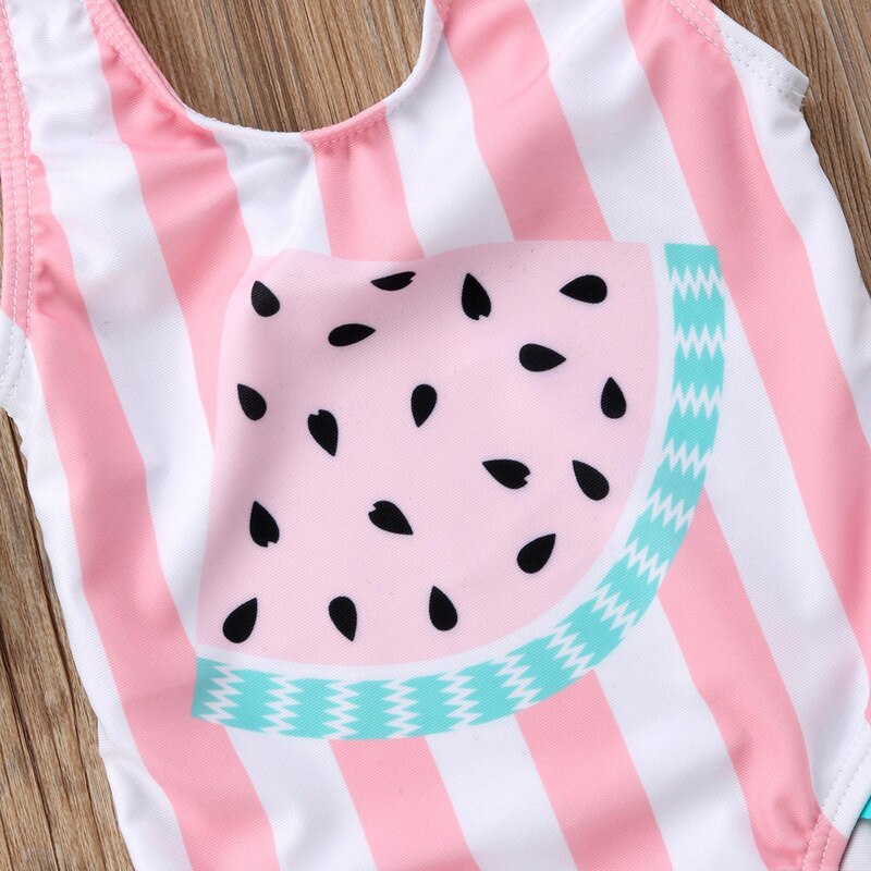 Lovely Watermelon Print Baby Girls Swimwear childrensterritory