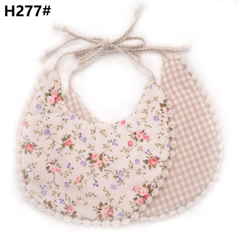 Baby Tassel Double-deck Bib | Cotton Linen Burp Cloths childrensterritory