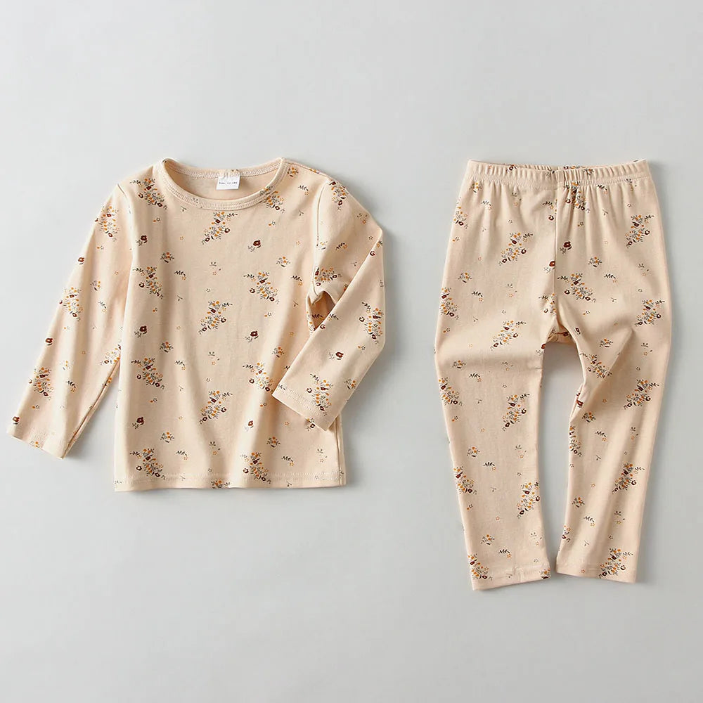 Toddler Girl Boys Long Sleeve Printed Sleepwear Sets childrensterritory
