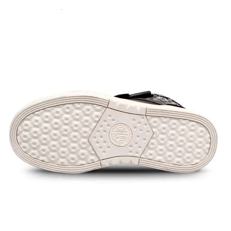 Girls Casual Velvet Velcro Design Warm Fur Shoes childrensterritory