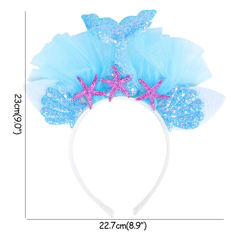 Mermaid Tail Party Headband Photo Props for Girls childrensterritory