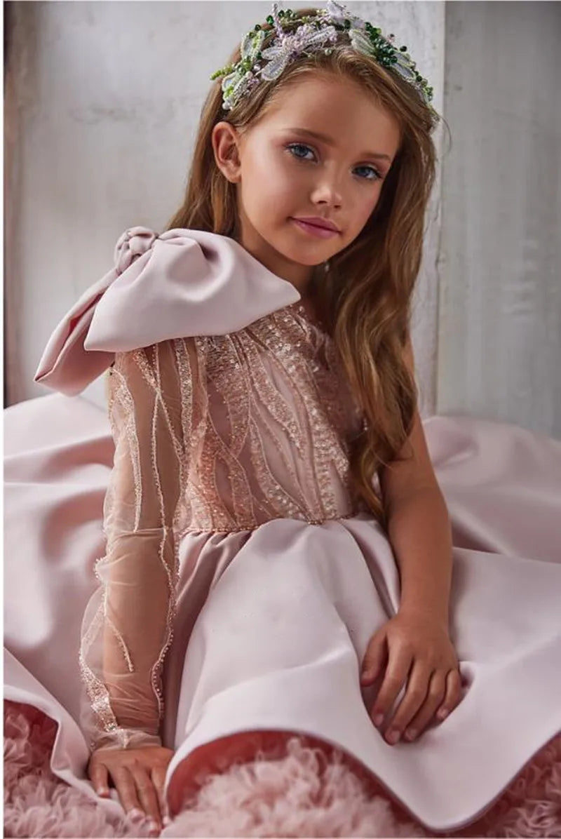 Knee Length Designer Flower Girls Dresses for Party/Christmas childrensterritory