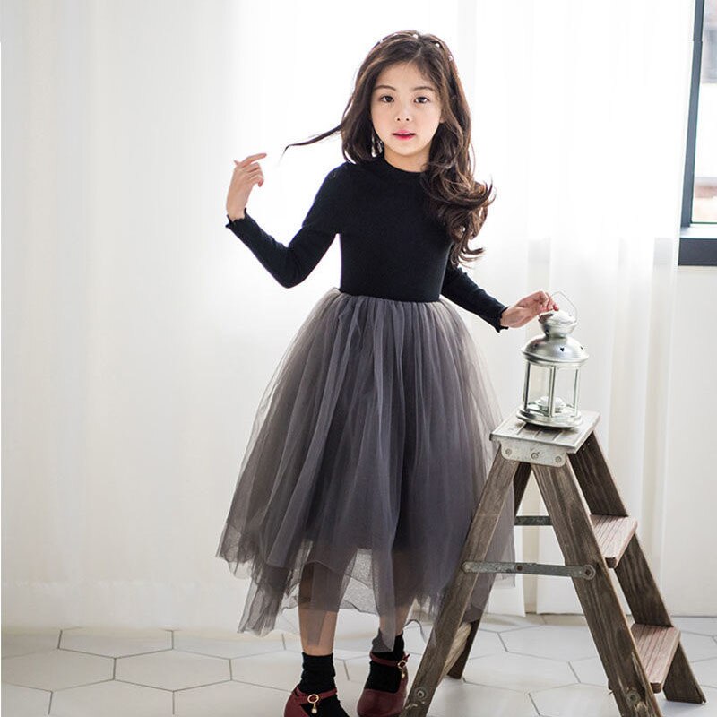 Fluffy Gauze Base Velvet Winter Princess Dress for Kids Girls childrensterritory