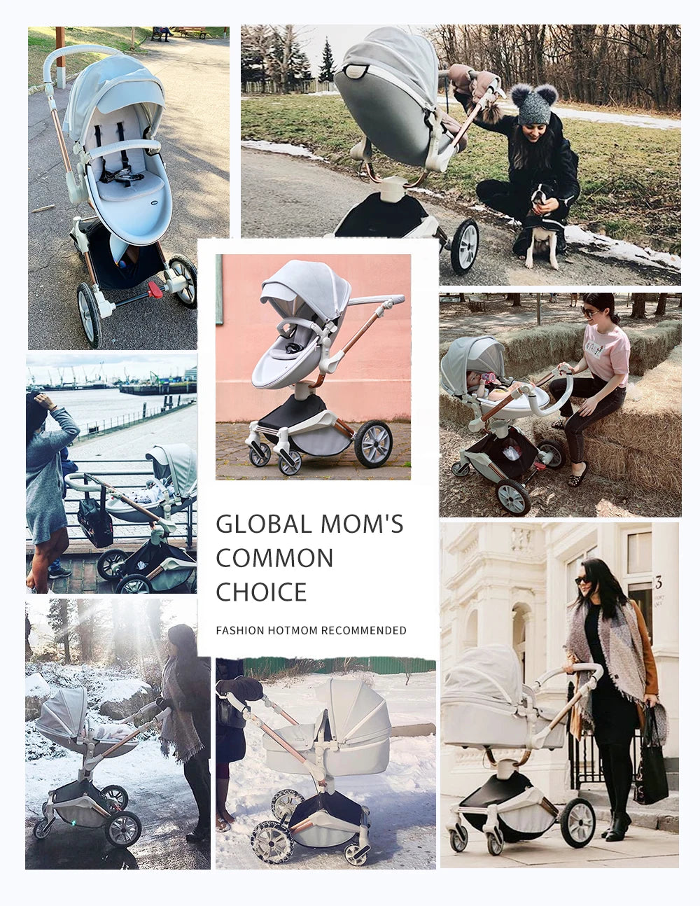 3-in-1 High Landscape Luxury Baby Stroller childrensterritory