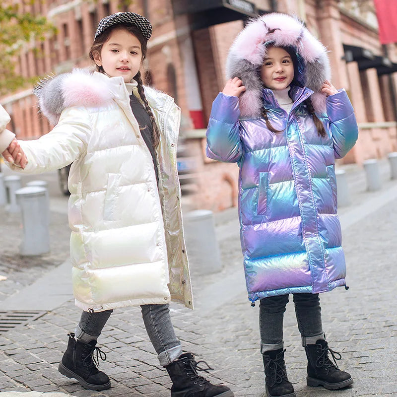 Thicken White Duck Down Winter Parkas for Girls childrensterritory