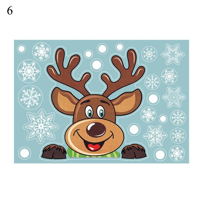 Santa Claus Snowflake Christmas Window/Wall Decals childrensterritory