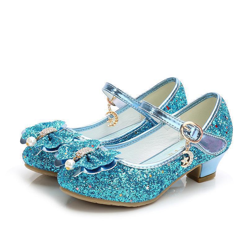 Butterfly Design Kids Girls Bowknot Glitter Party Shoes childrensterritory