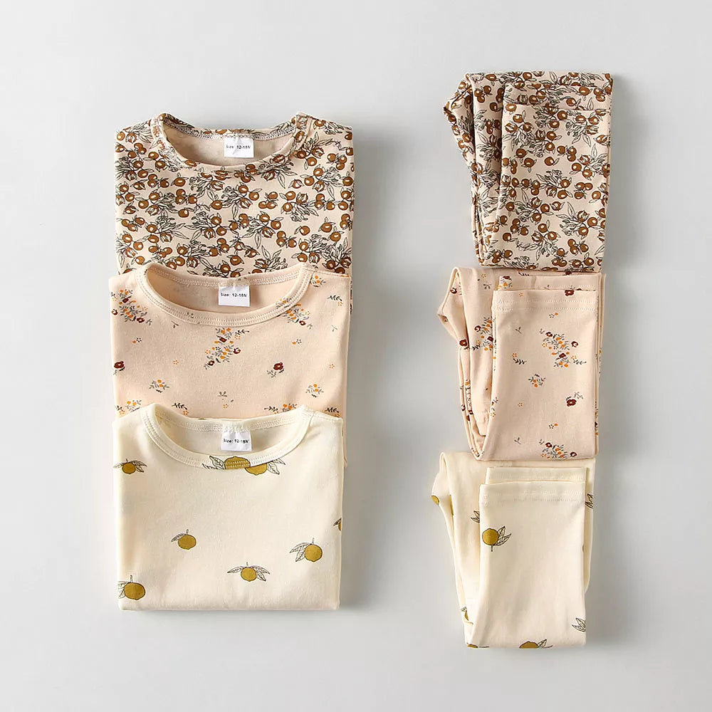 Toddler Girl Boys Long Sleeve Printed Sleepwear Sets childrensterritory