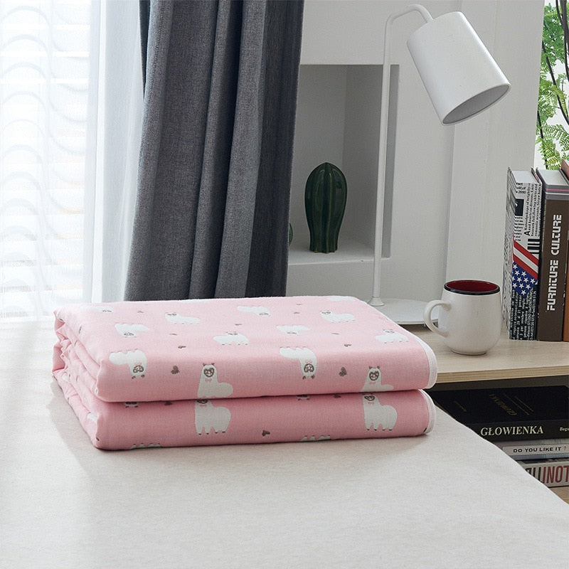 6 Layer Cotton Muslin Baby Blankets Carriage Quilt childrensterritory