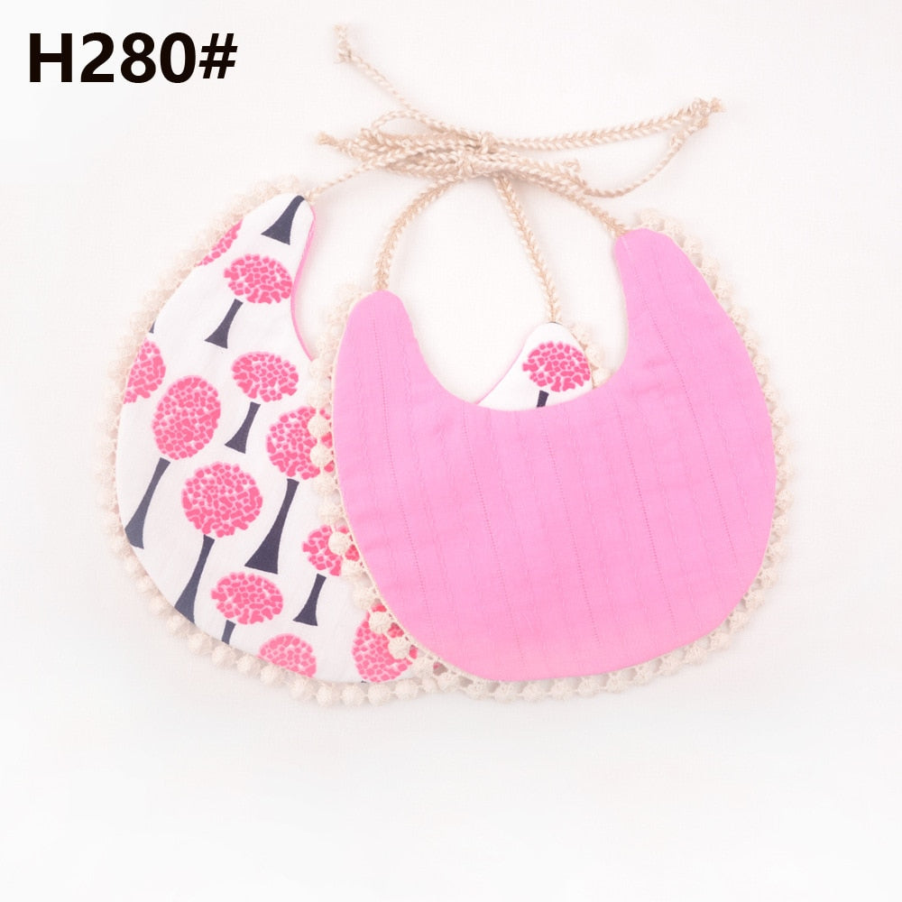 Baby Tassel Double-deck Bib | Cotton Linen Burp Cloths childrensterritory