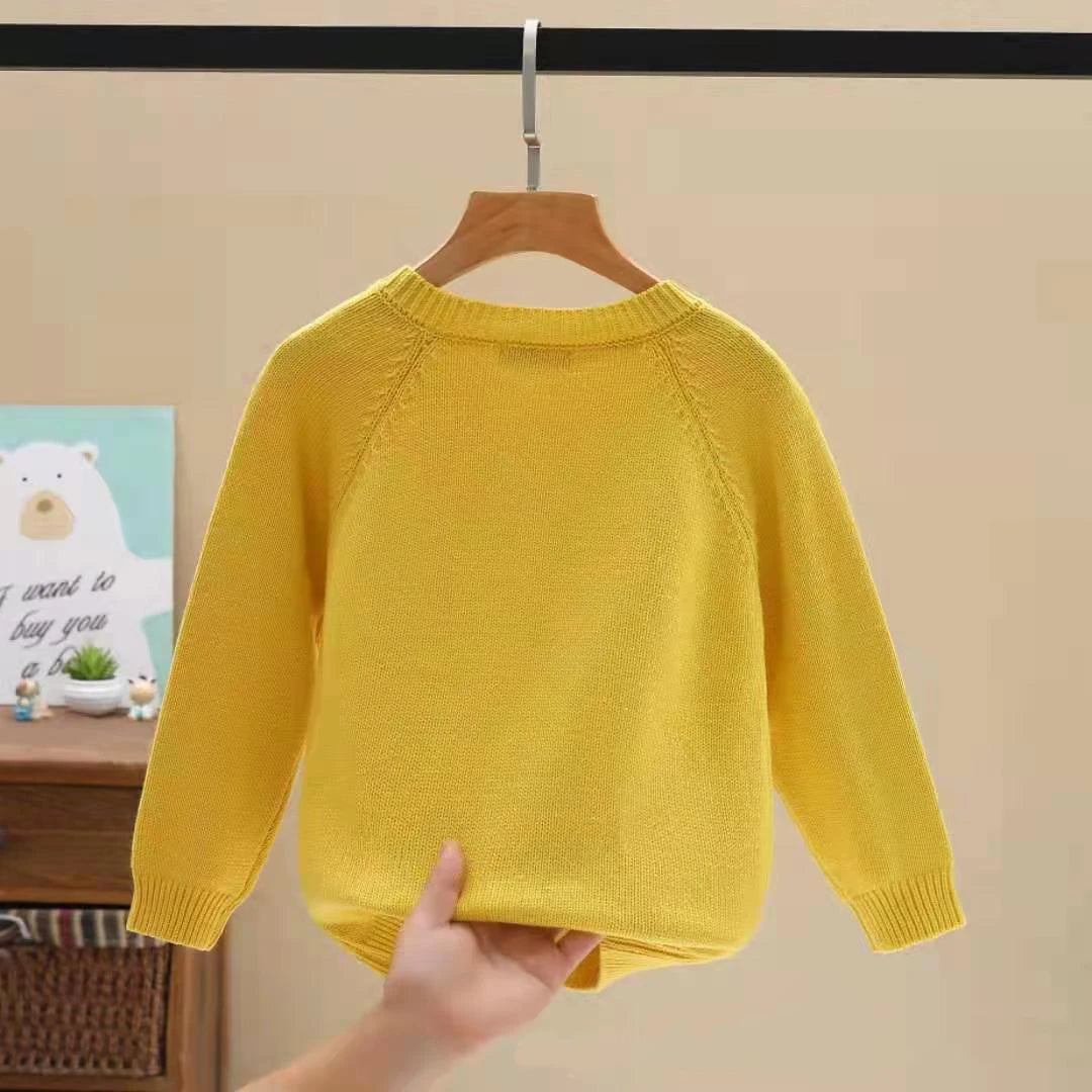 Lovely Cartoon Rabbit Embroidery Soft Cardigan for Kids childrensterritory
