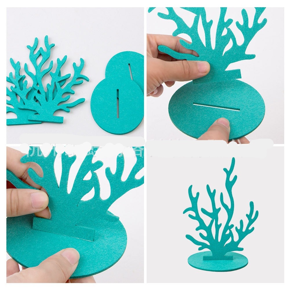 2pc Ocean Seagrass Coral Mermaid Tail for Party Decor childrensterritory