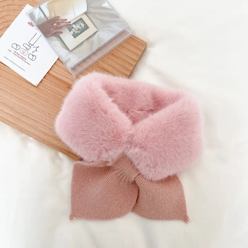 Cold-Proof Plush Warmth Solid Knitted Kids Scarf childrensterritory