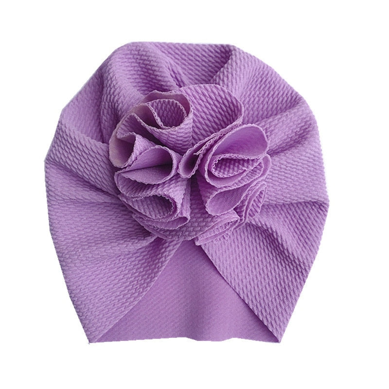 Baby Girl Donut Beanie Warm Flower Headwrap childrensterritory