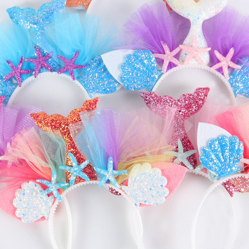 Mermaid Tail Party Headband Photo Props for Girls childrensterritory