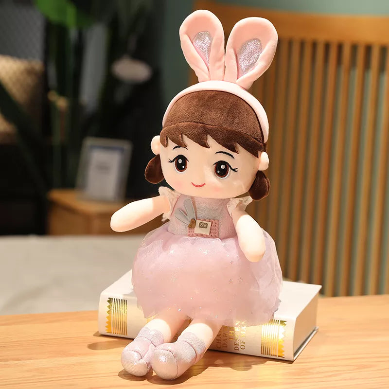 45cm Lovely Soft Stuffed Kawaii Plush Girl Dolls with Rabbit Ear childrensterritory
