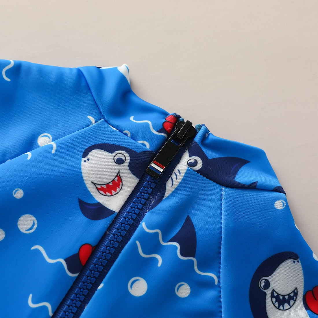 Baby Boys Cartoon Shark Print Blue Beachwear childrensterritory