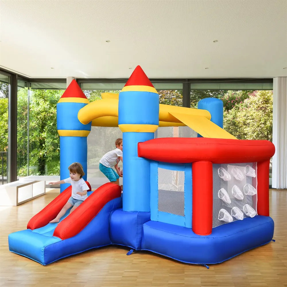 Kids Inflatable Bounce House Castle W/ 480W Blower childrensterritory