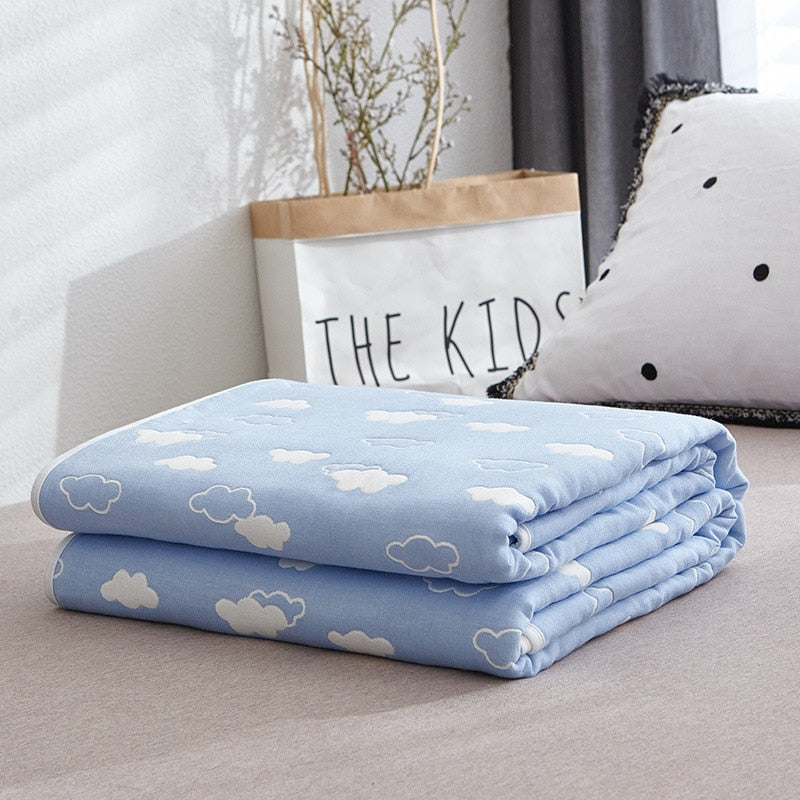 6 Layer Cotton Muslin Baby Blankets Carriage Quilt childrensterritory