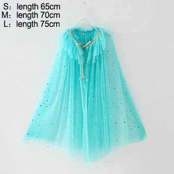 Multicolor Blingbling Fairy Princess Cape for Halloween Party childrensterritory