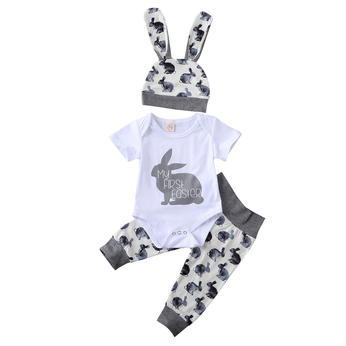 Bunny Print 3PCS Summer Outfits Set For Baby childrensterritory