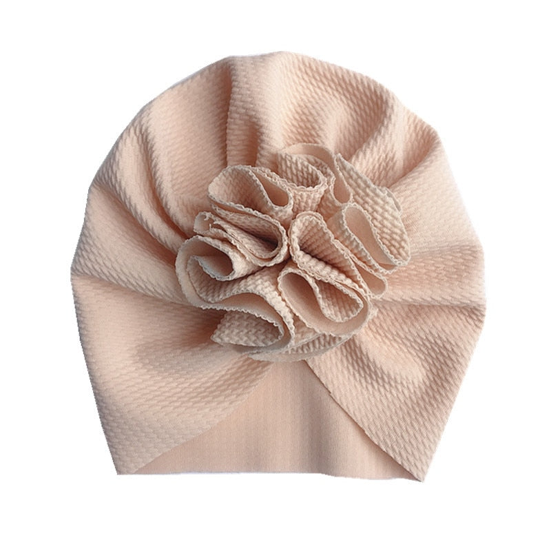 Baby Girl Donut Beanie Warm Flower Headwrap childrensterritory
