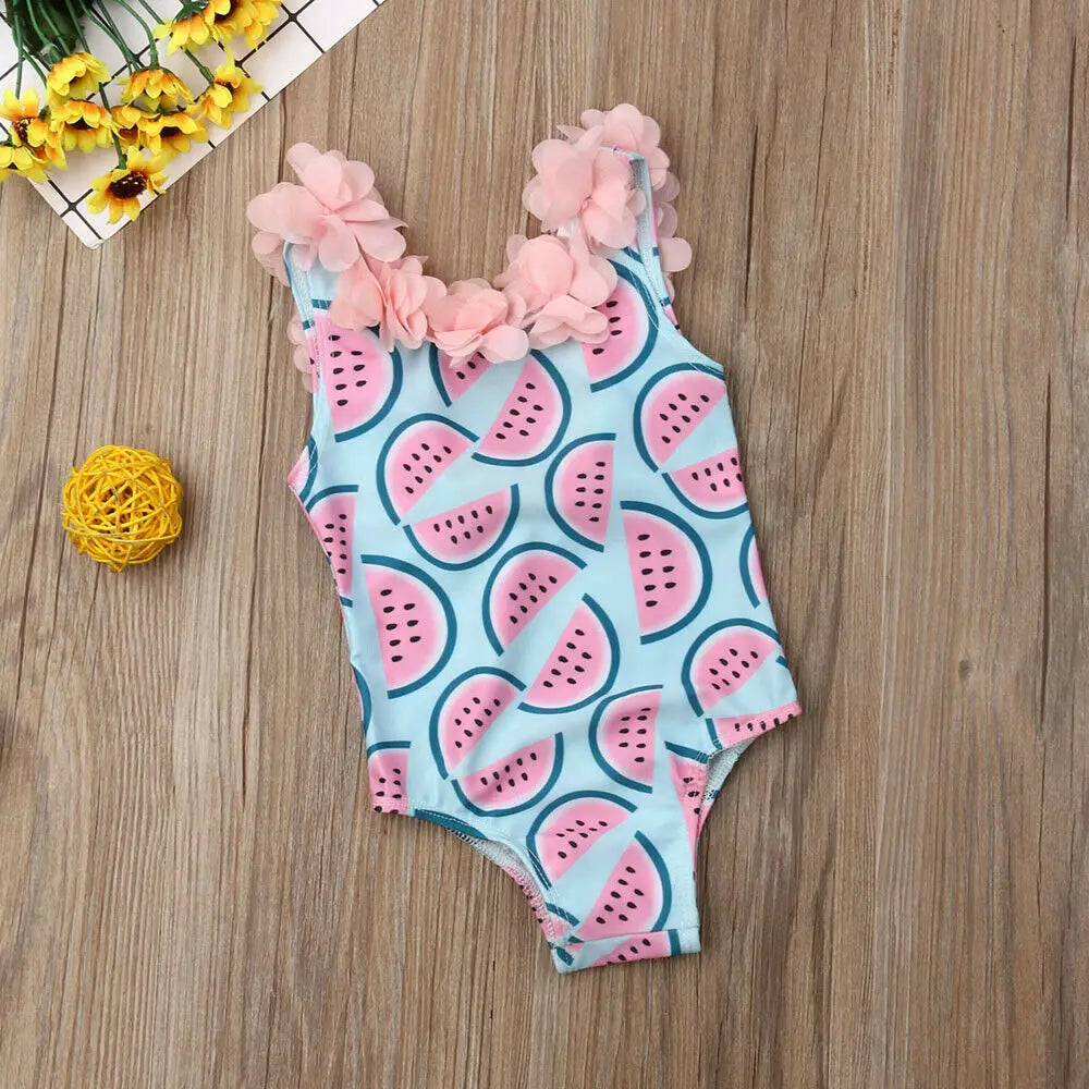 Baby/Kids Girls Watermelon Print Swimwear
