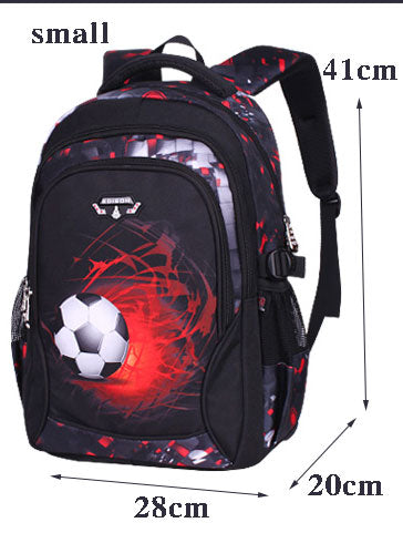 3D Football Print Kids Anime School Backpack Travel Bag childrensterritory
