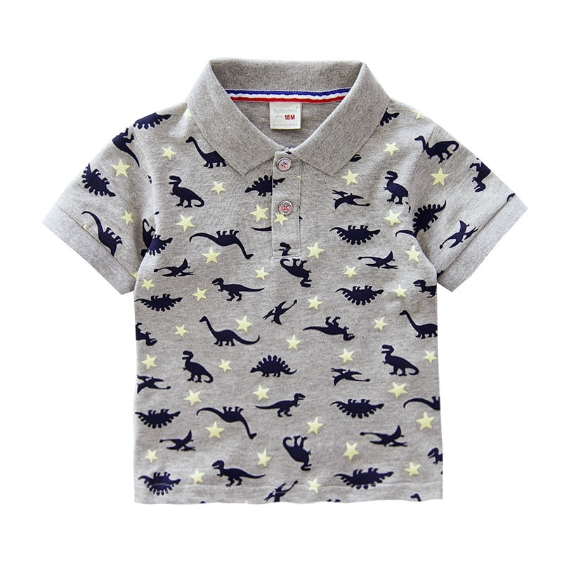 High Quality Printed Polo Cotton T-Shirts for Toddler Boys childrensterritory