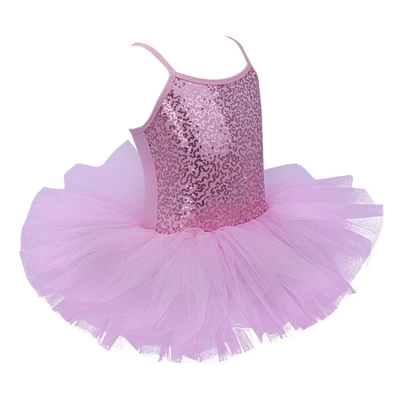 Kids Girls Sequin Tulle Ballet Dresses childrensterritory