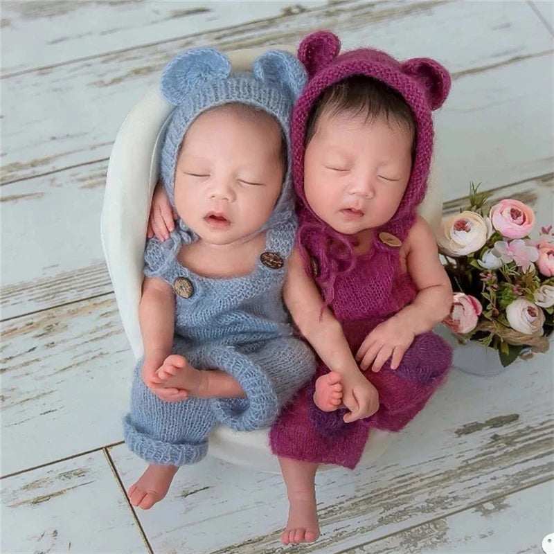 Newborn Photography Props/Crochet Hat Pants Outfits