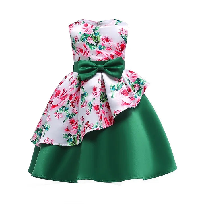 Kids Girls Elegant Flower Design Luxury Flower Girl Dresses childrensterritory