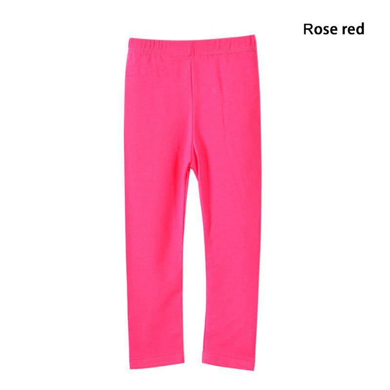 Kids Girls Candy Color Soft Elastic Cotton Leggings/Trousers childrensterritory