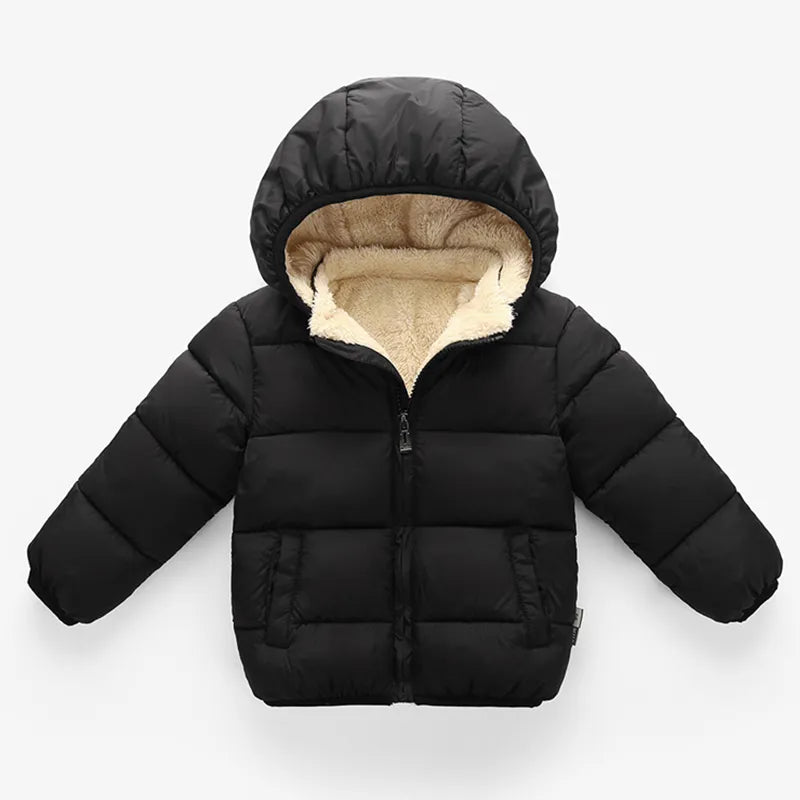Baby/Kids Warm Plush Thicken Fur Hooded Jackets childrensterritory