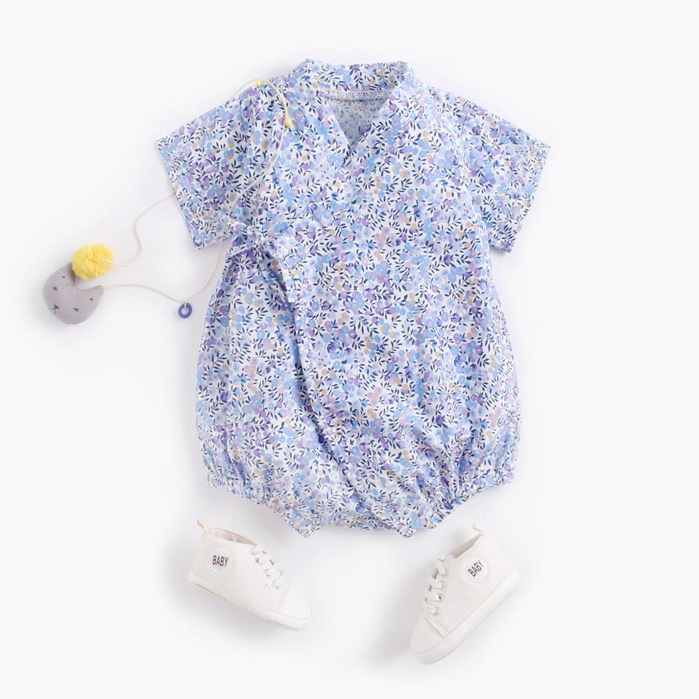 Baby Boys Girls Floral Cotton Bodysuits for Summer childrensterritory