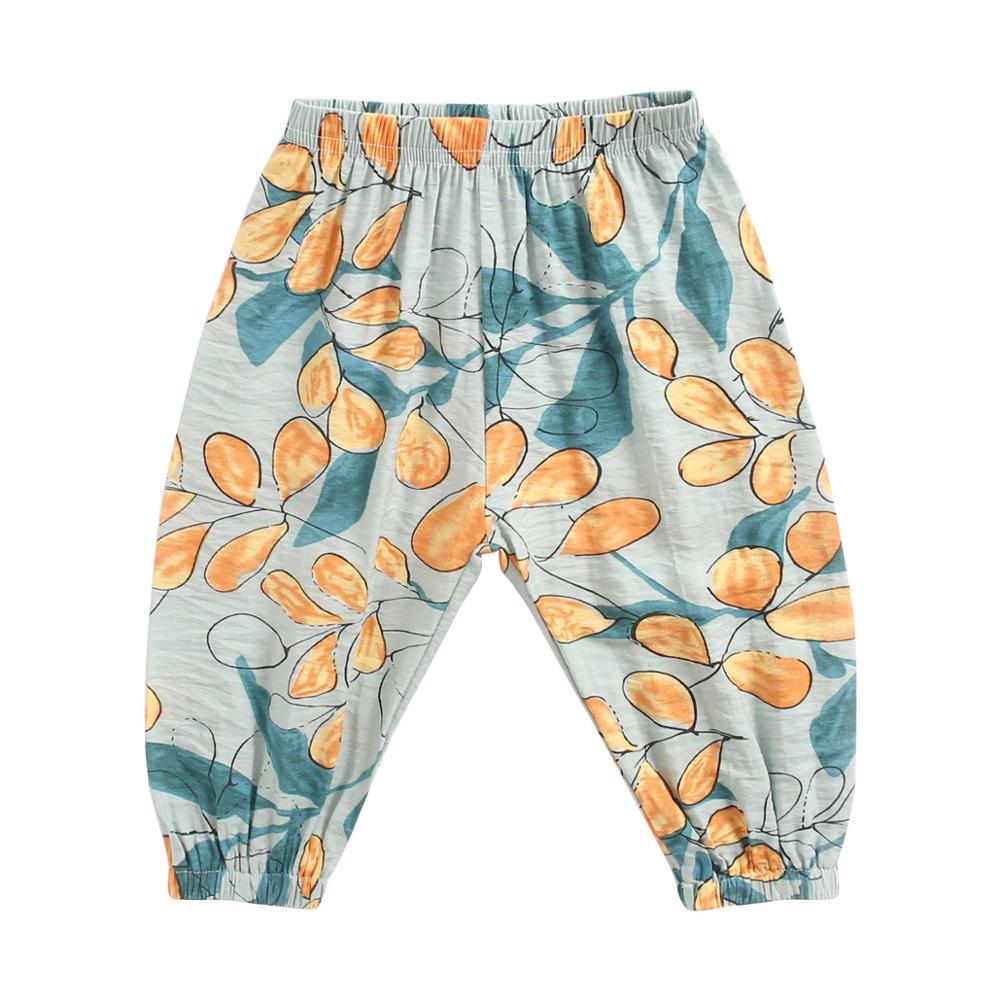 Baby Girl Floral Print Cotton Pants in Holiday Style childrensterritory