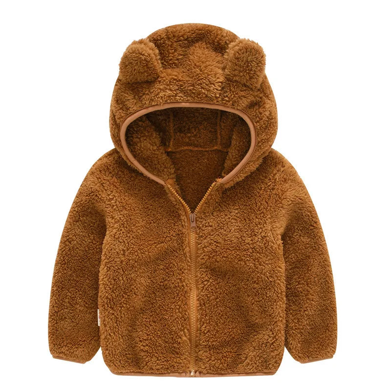 Toddler/Kids Girls Boys Hooded Warm Surcoat/Sweatshirt