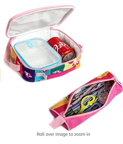 16-inch, 3-piece Cartoon Print Kids Rolling Schoolbag Set with Lunch Bag childrensterritory