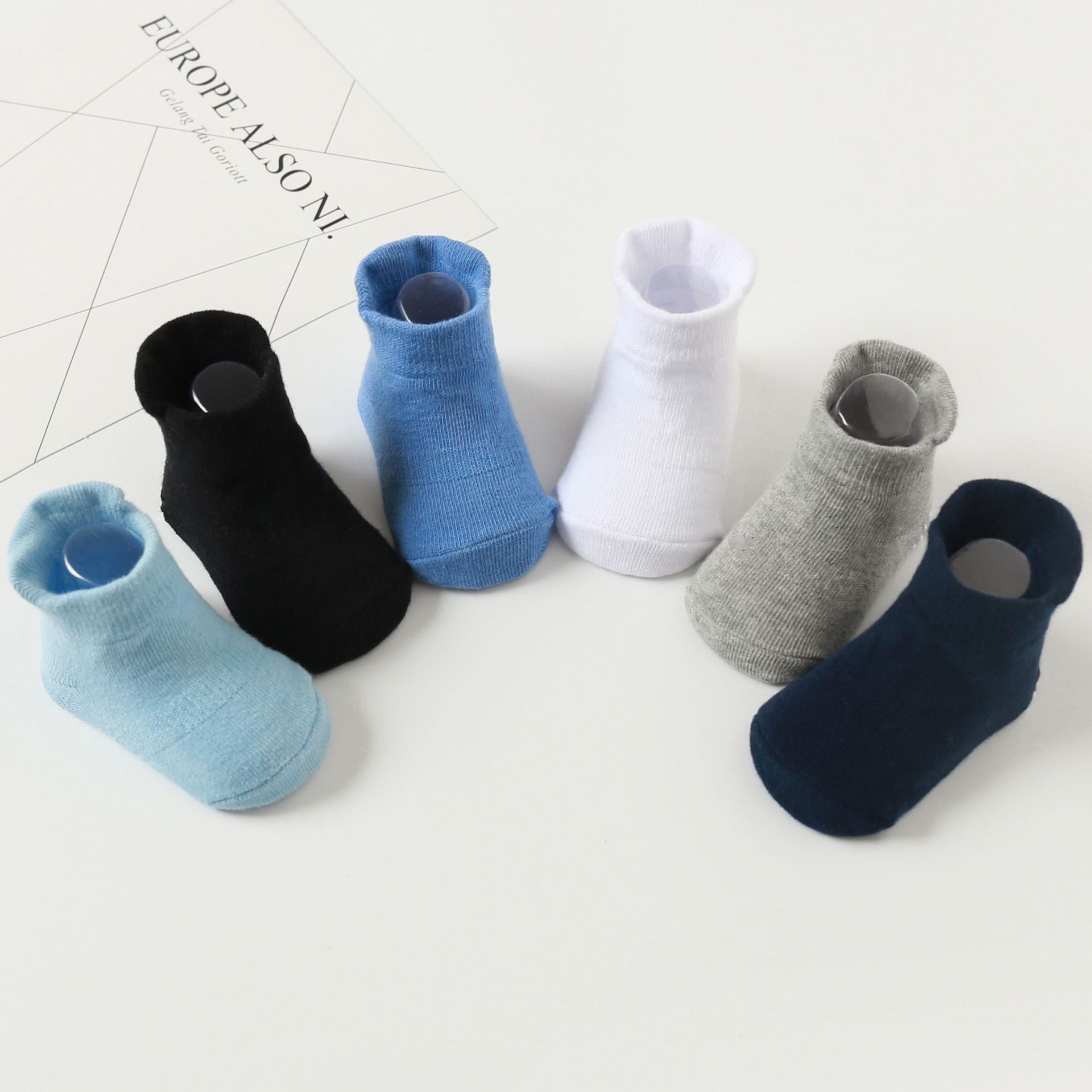 Baby/Kids 6 Pairs/lot Anti-slip Ankle Socks With Grip childrensterritory