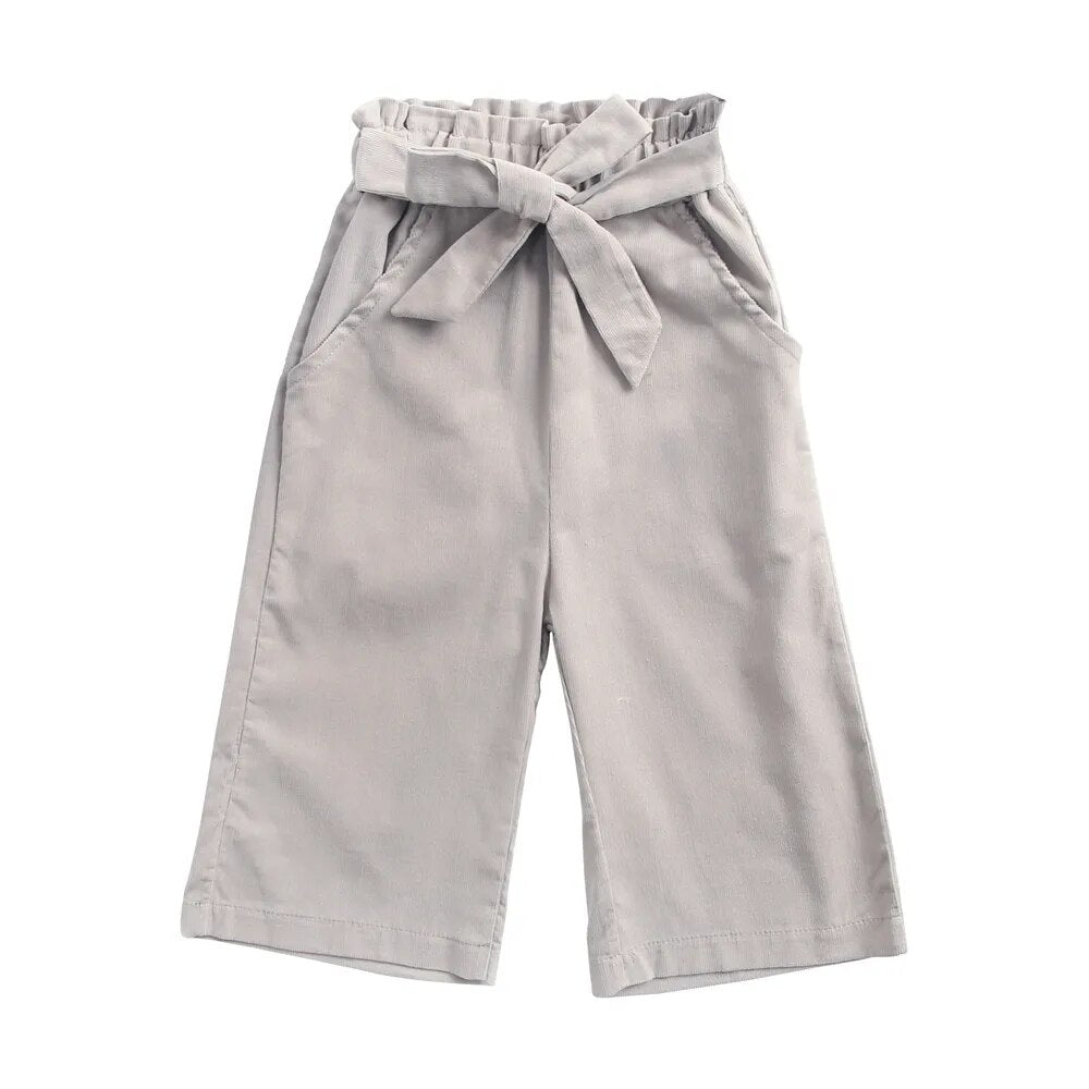 Little Girls Casual Long Pants Winter Trousers with Pockets childrensterritory