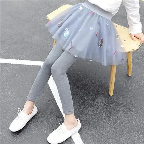 Kids Girls Casual and Comfortable TUTU Skirt Leggings childrensterritory