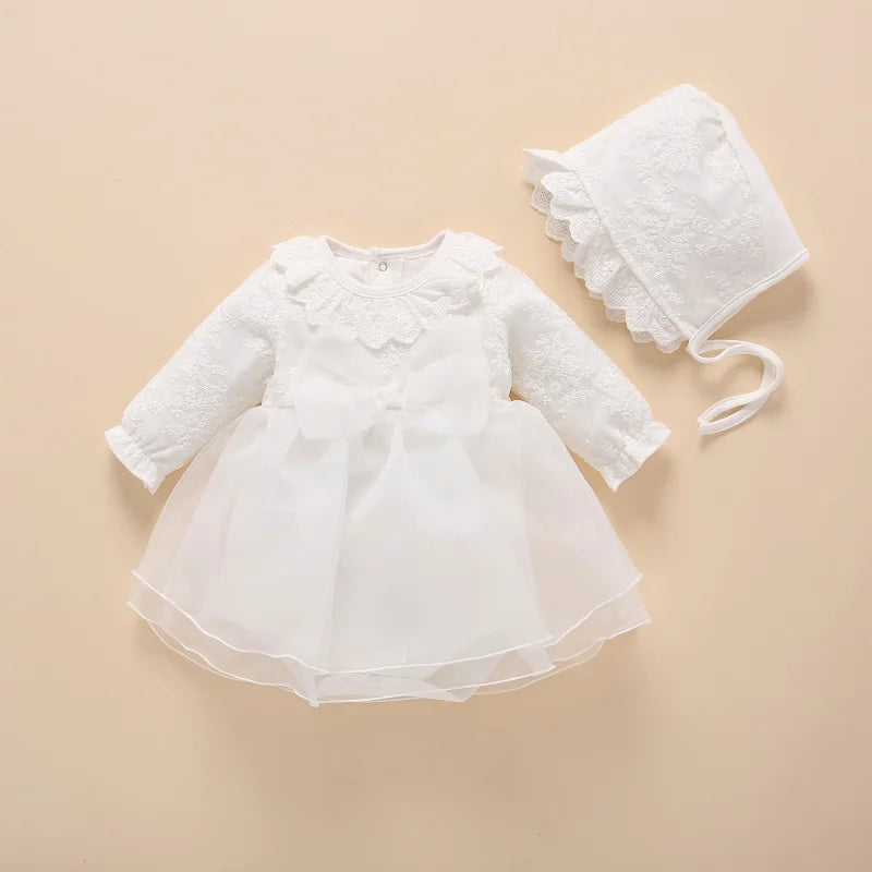 Newborn Girl Christening Dresses Set (Shoes, Tights & Long Socks) childrensterritory