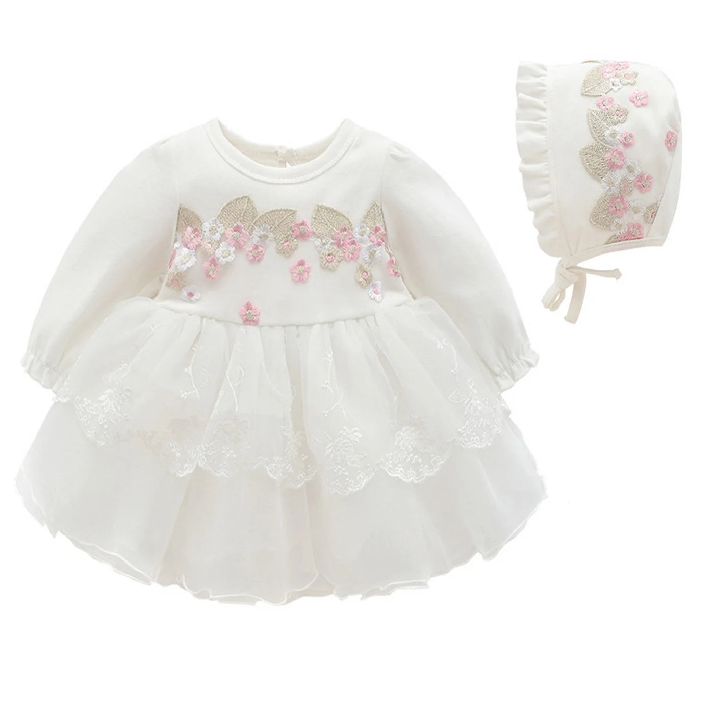 Newborn Girl Christening Dresses Set (Shoes, Tights & Long Socks) childrensterritory
