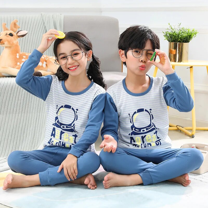 Kids Unisex Cartoon and Floral Print Soft Sleepwear Pajamas Sets childrensterritory