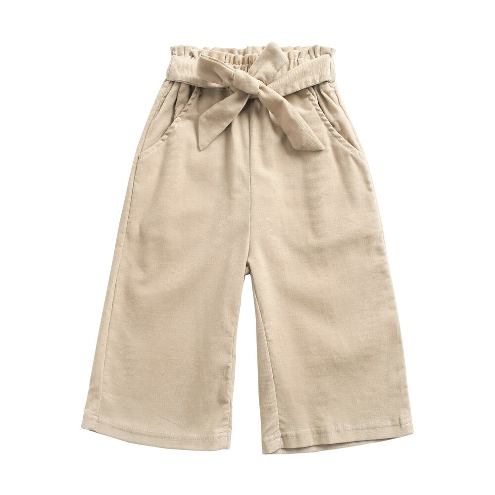 Little Girls Casual Long Pants Winter Trousers with Pockets childrensterritory