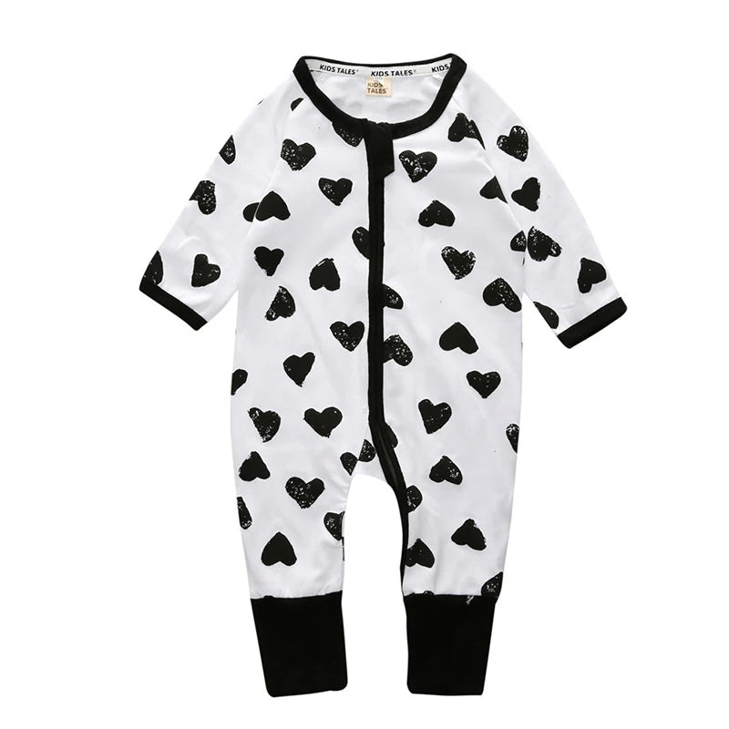 Baby Long Sleeve Printed Rompers for Spring